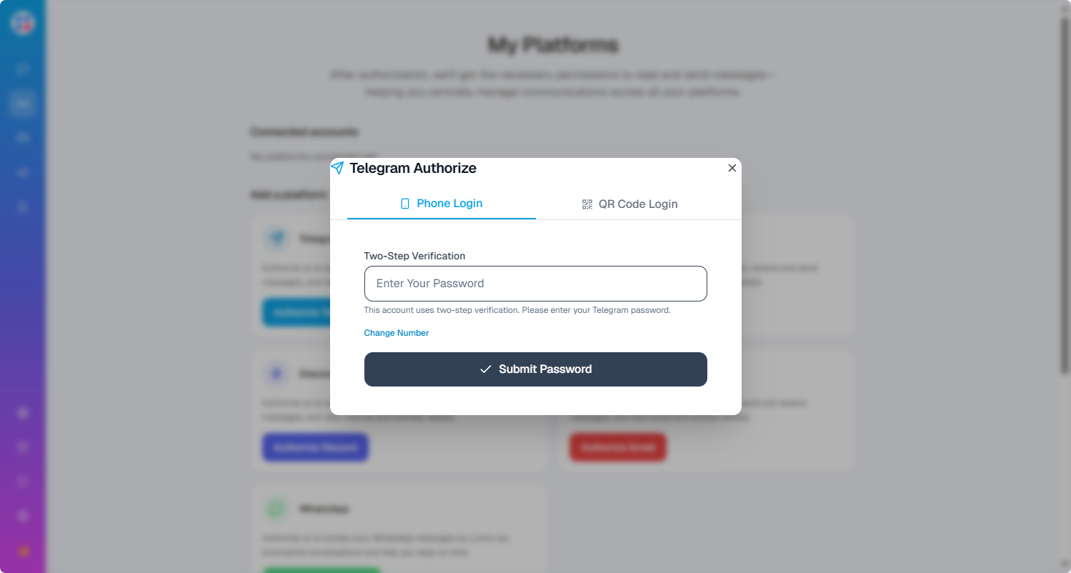Lumis Telegram Login Password